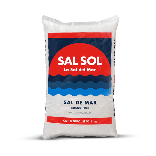 Master sal sol bolsa grano fino 1 kgr yodada fluorurada 10 unidades