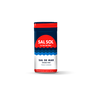 Caja sal sol bote grano fino 250 gr yodada fluorurada 12 unidades