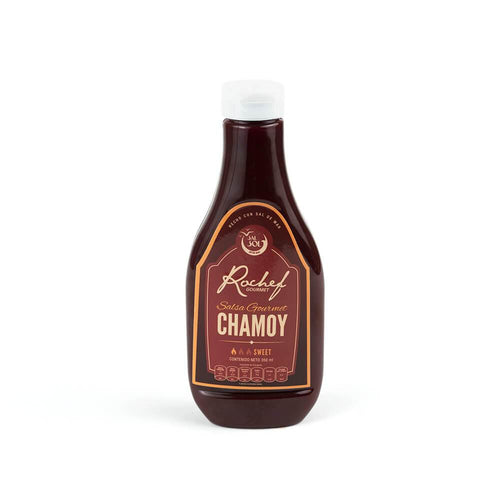 Caja salsa chamoy rochef gourmet 350 ml 12 unidades