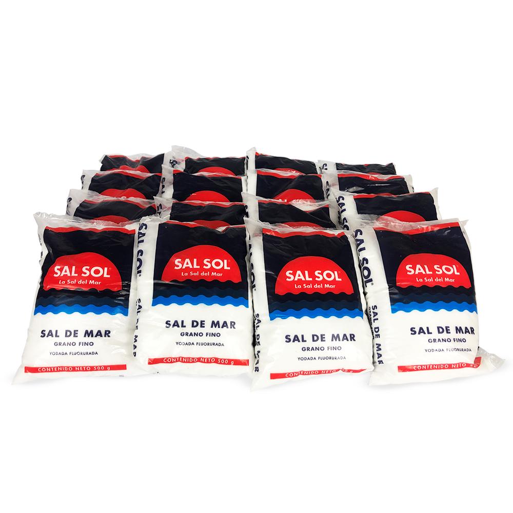 Master sal sol bolsa grano fino 500 gr yodada fluorurada 20 unidades